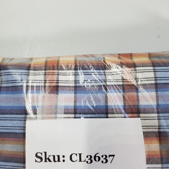 Roper Men Plaid‎ Snap Shirt Size Medium Blue Brown Long Sleeve Western Cowboy - Picture 12 of 12